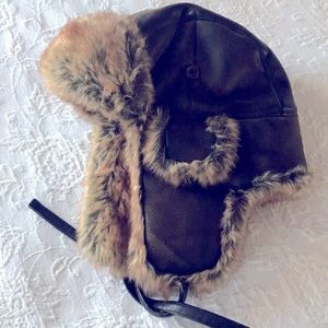Ganka GKS Bomber Hat Faux Fur and Leather